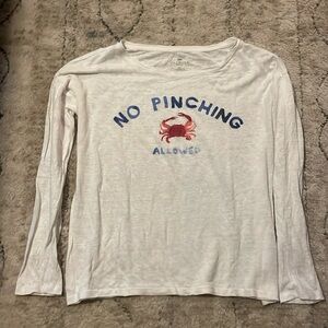 Talbots 100% Linen long sleeved TShirt.  Sz Med Petite